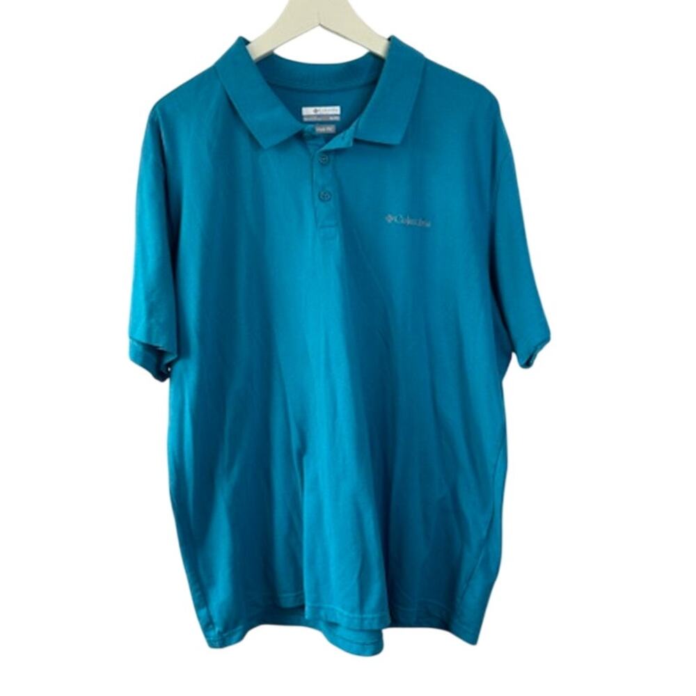 Columbia Sportswear Blue Active Fit Short Sleeve Polo Shirt Men's Size XL - Picture 3 of 7